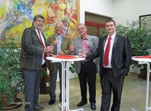 Beinahe 45 Vorstandsjahre. Helmut Rentz, Manfred Hofmann, Michael G. Wiel und René Breier (v.l.n.r.)